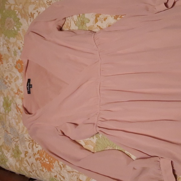 Lulus Wondrous Water Lilies Blush Pink Maxi Dress size Small - Picture 14 of 16